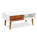 vidaXL Table basse Bois d'acacia massif 90x50x40 cm
