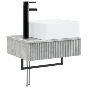 vidaXL Basin de lavage mural Gris béton 50 x 41 x 39 cm