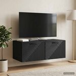 vidaXL Meuble TV mural Noir 78 5 x 41 x 30 cm Bois d'ingénierie