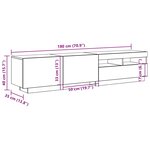 vidaXL Meuble TV avec lumières LED vieux bois bois d'ingénierie