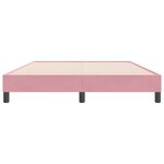 vidaXL Sommier à lattes de lit sans matelas rose 160x220 cm velours