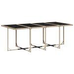 vidaXL Ensemble à manger de jardin et coussins 9 Pièces mélange beige