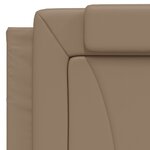 vidaXL Lit Viana avec matelas cappuccino 100x200 cm similicuir