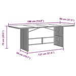 vidaXL Ensemble de bistro de jardin 7 Pièces coussins gris poly rotin