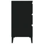 vidaXL Buffet Noir 60x35x70 cm Bois d'ingénierie
