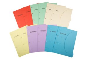 Pochette de classement ECHEANCIERS (12 de janvier à décembre) SMARTFOLDER
