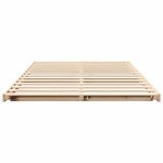 vidaXL Cadre de lit surélevé Marron 135 x 190 cm Bois massif en pin