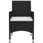 vidaXL Ensemble à manger de jardin coussins 9 Pièces Résine tressée Verre