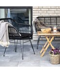 2 Fauteuils de jardin noirs TRIESTE