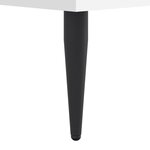 vidaXL Cadre de lit Blanc 140x190 cm bois d'ingénierie