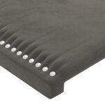 vidaXL Tête de lit avec oreilles Gris foncé 147x23x78/88 cm Velours