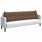 vidaXL Coussin de Dos Marron 200 x 24 x 50 cm tissu
