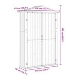 vidaXL Abri de jardin Marron 116x45x175 cm Acier galvanisé