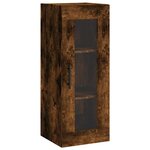 vidaXL Buffet haut Chêne fumé 34 5x34x180 cm Bois d'ingénierie