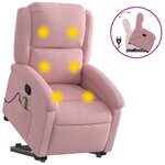 vidaXL Fauteuil de massage inclinable Rose Velours