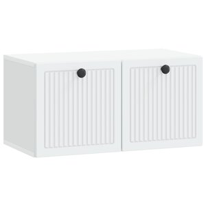 vidaXL Meuble TV mural Blanc 59 5 x 31 x 30 cm Bois d'ingénierie