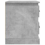 vidaXL Table de chevet gris béton 39x39x47 5 cm bois d'ingénierie