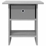 vidaXL Table de chevet avec tiroir 2 Pièces Gris Sonoma 41 x 40 x 45 cm