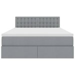 vidaXL Lit avec rangement et matelas Gris clair 140 x 200 cm