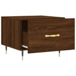 vidaXL Tables basses 2 Pièces chêne marron 50x50x40 cm bois d'ingénierie