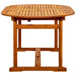 vidaXL Table à dîner de jardin (160-240)x100x75cm Bois d'acacia massif