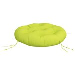 vidaXL Coussin rond vert vif Ø 60 x11 cm tissu oxford