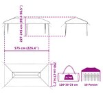 vidaXL Tente de fête pop-up 575 x 290 x 245 cm Anthracite