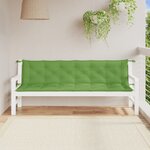 vidaXL Coussins de banc de jardin lot de 2 vert mélangé tissu