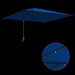 vidaXL Parasol de jardin Azur 248.5 x 247.5 x 160 cm tissu