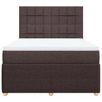 vidaXL Sommier à lattes de lit avec matelas Marron foncé 160x200 cm