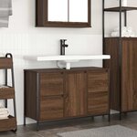 vidaXL Meuble sous-vasque avec tiroirs chêne marron 90x34 5x60 cm