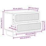 vidaXL Cabinet de chevet avec tiroir Sonoma gris 62 x 34 5 x 47 5 cm