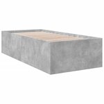 vidaXL Cadre de lit sans matelas gris béton 100x200 cm
