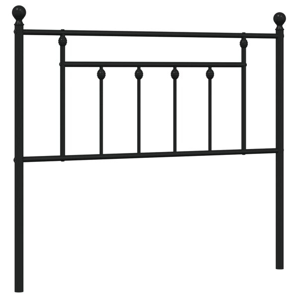 vidaXL Tête de lit métal noir 107 cm