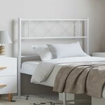 vidaXL Tête de lit métal blanc 100 cm