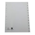 Intercalaires Imprimés Mensuels Pp Recyclé Gris Janvier-décembre - 12 Positions - A4 - Gris - X 10 - Exacompta