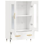 vidaXL Buffet haut blanc brillant 69 5x31x115 cm bois d'ingénierie