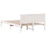 vidaXL Cadre de lit Blanc 140 x 190 cm Bois de pin massif