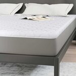 vidaXL Surmatelas en Coco Blanc 180 x 200 cm Tissu jacquard