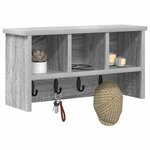 vidaXL Porte-manteau mural avec étagère Sonoma gris 50 x 16 x 26 cm