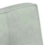 vidaXL Banc gris clair 110x74x84 cm velours