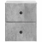 vidaXL Cabinet de chevet mural Gris béton 34 5 x 33 x 40 cm