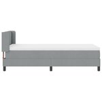 vidaXL Lit ressort avec matelas Gris clair 90x200 cm Tissu