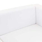 vidaXL Canapé à 3 places cuir artificiel blanc