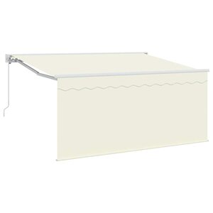 vidaXL Auvent Rétractable Crème 300 x 200 cm tissu