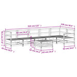 vidaXL Salon de jardin 7 Pièces bois de pin imprégné