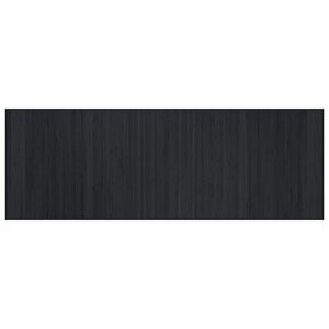 vidaXL Tapis rectangulaire noir 70x200 cm bambou