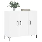 vidaXL Buffet blanc 90x34x80 cm bois d'ingénierie