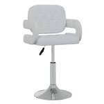 vidaXL Chaises pivotantes à manger lot de 2 blanc similicuir