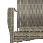 vidaXL Chaises de jardin avec coussins lot de 4 Résine tressée Gris